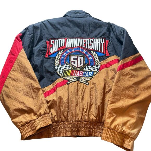 Vintage 1998 Nascar 50th Anniversary Chase Authentics Puffer Jacket Mens Large - Picture 4 of 7